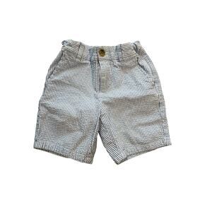 Janie and Jack Boys Seersucker Blue and White Short, size 5